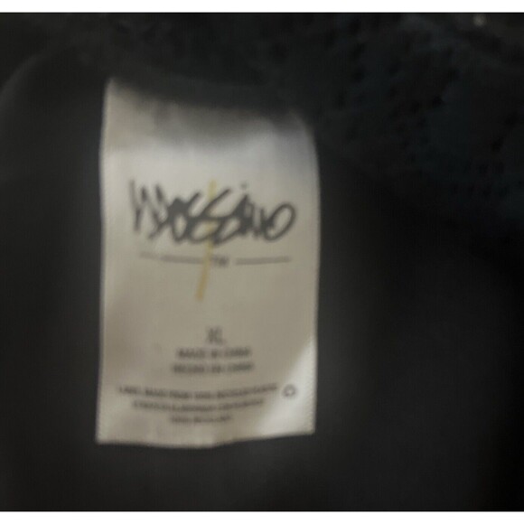 XL Mossimo One Puce Black Swimsuit Woman Halter Crochet Padded Nylon/Spandex - Picture 8 of 8